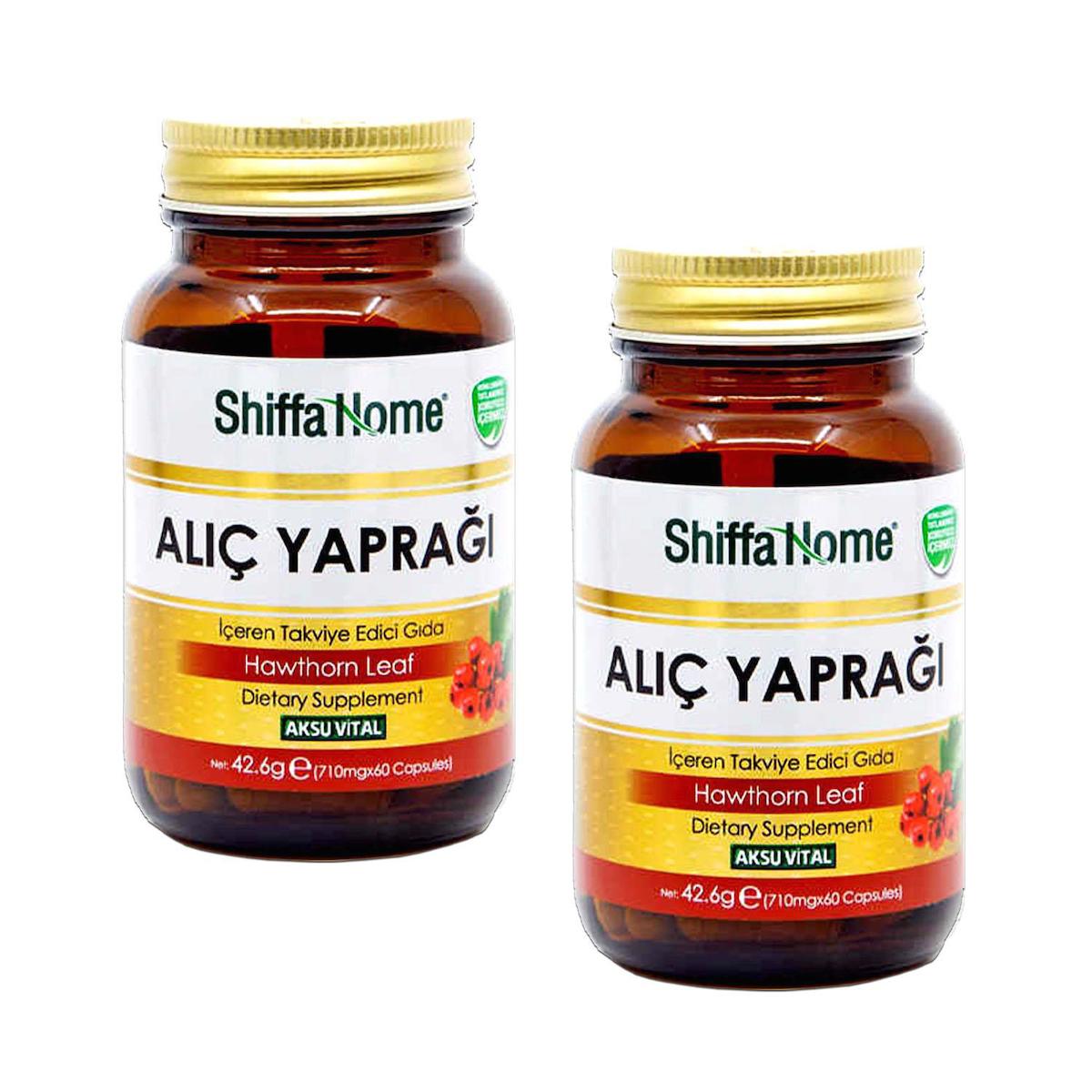 Shiffa Home Alıç Yaprağı Aromasız Yetişkin Bitkisel Besin Desteği 2x60 Kapsül