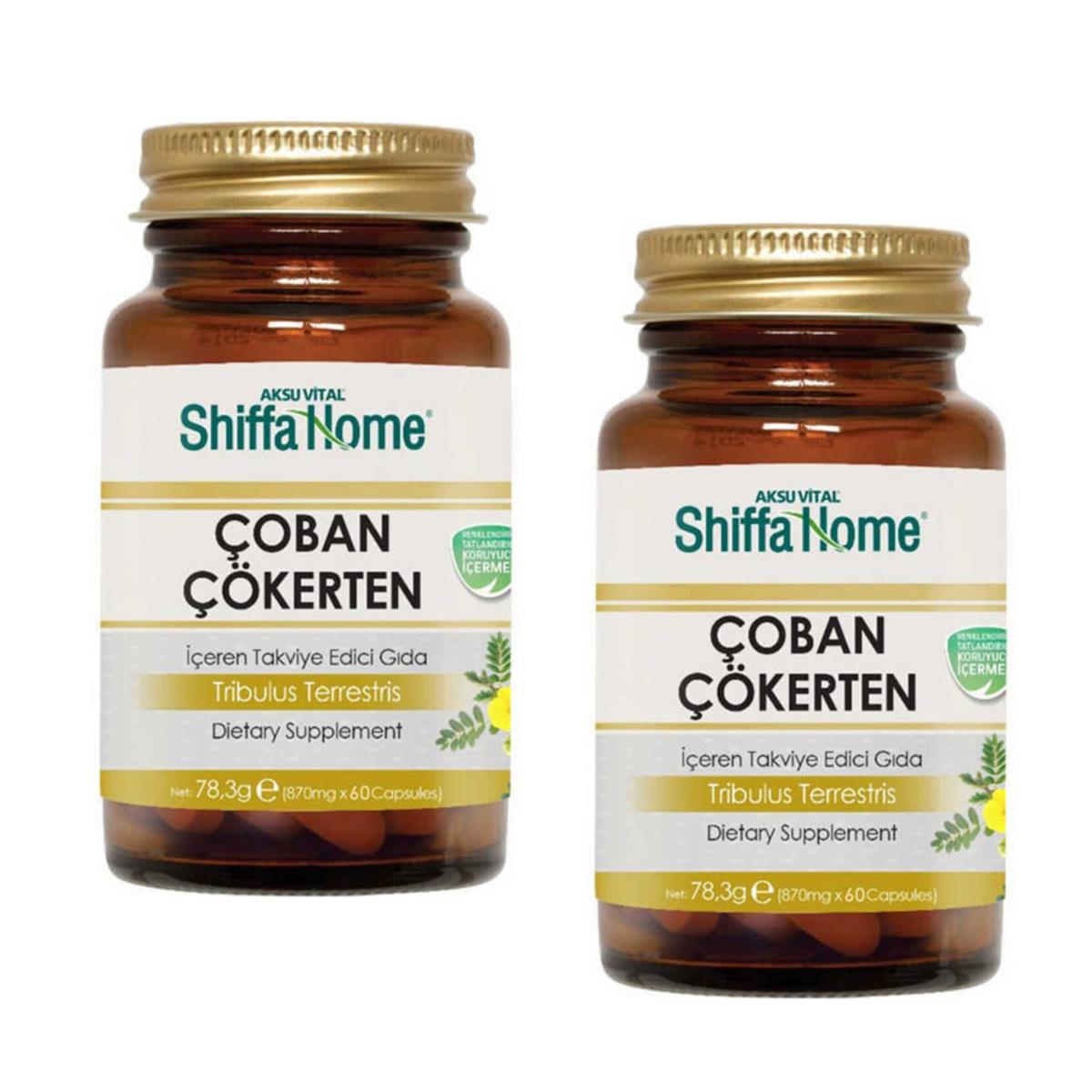 Shiffa Home Çoban Çökerten Aromasız Yetişkin Bitkisel Besin Desteği 2x60 Kapsül