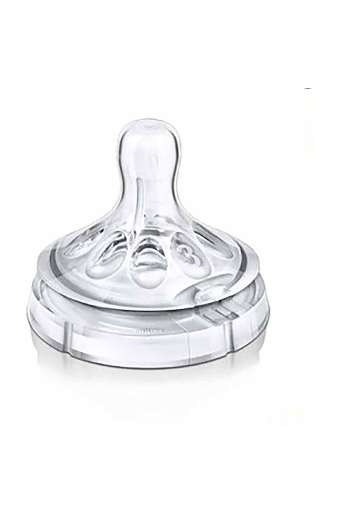 Philips Avent Natural Silikon Yenidoğan 3+ Ay Hızlı Akışlı Geniş Ağızlı 2'li Biberon Emziği