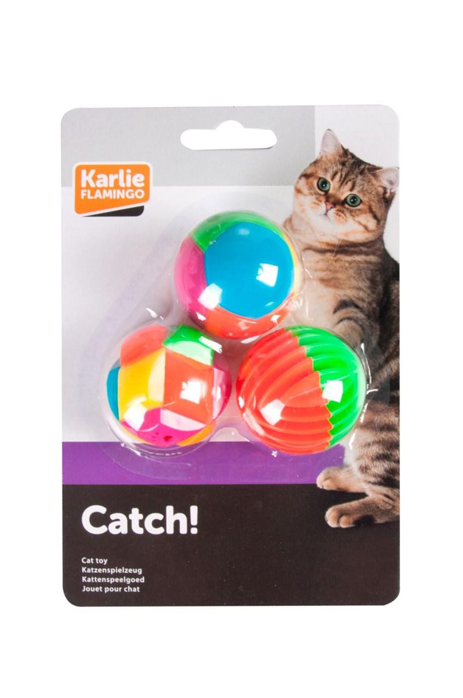 Karlie Sesli Isırma Yavru-Yetişkin Top Kedi Oyuncağı