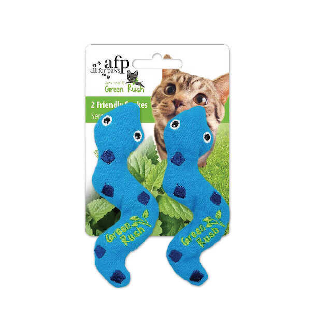 Afp Green Rush Peluş Isırma Yavru-Yetişkin Yılan Kedi Oyuncağı