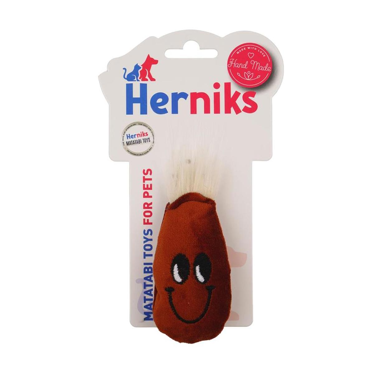 Herniks Eggy Peluş Tüylü Isırma Yavru-Yetişkin Figür Kedi Oyuncağı