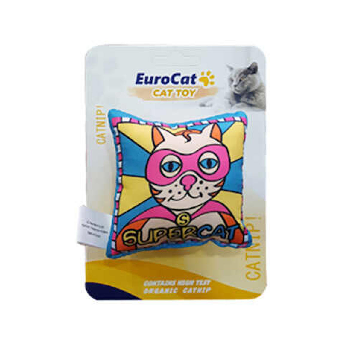 Eurocat Süpercat Kedi Otlu Isırma Yavru-Yetişkin Yastık Kedi Oyuncağı