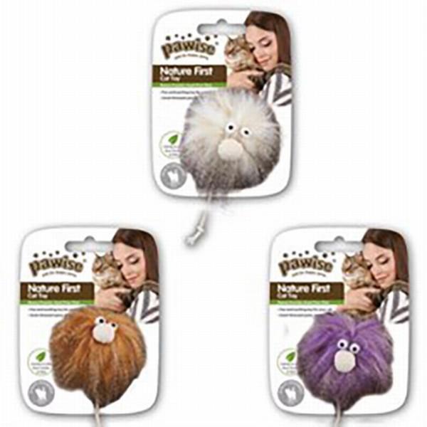 Pawise Kedi Otlu Peluş Isırma Yavru-Yetişkin Top Kedi Oyuncağı