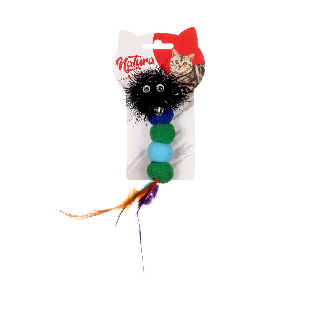 Natura Peluş Tüylü Isırma Yavru-Yetişkin Tırtıl Kedi Oyuncağı
