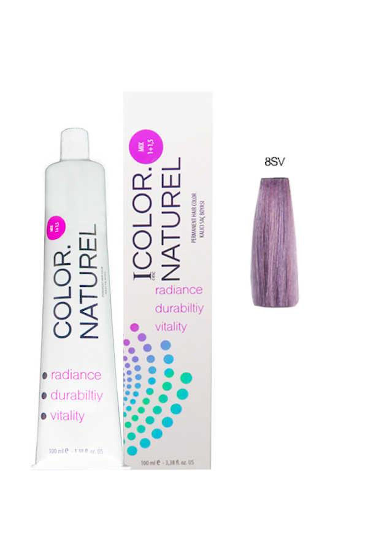 Color Naturel 8SV Açık Viyole Kumral Krem Saç Boyası 100 ml