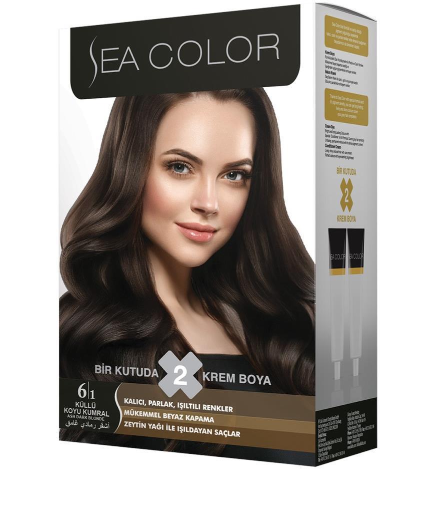 Sea Color 6.1 Küllü Koyu Kumral Krem Saç Boyası