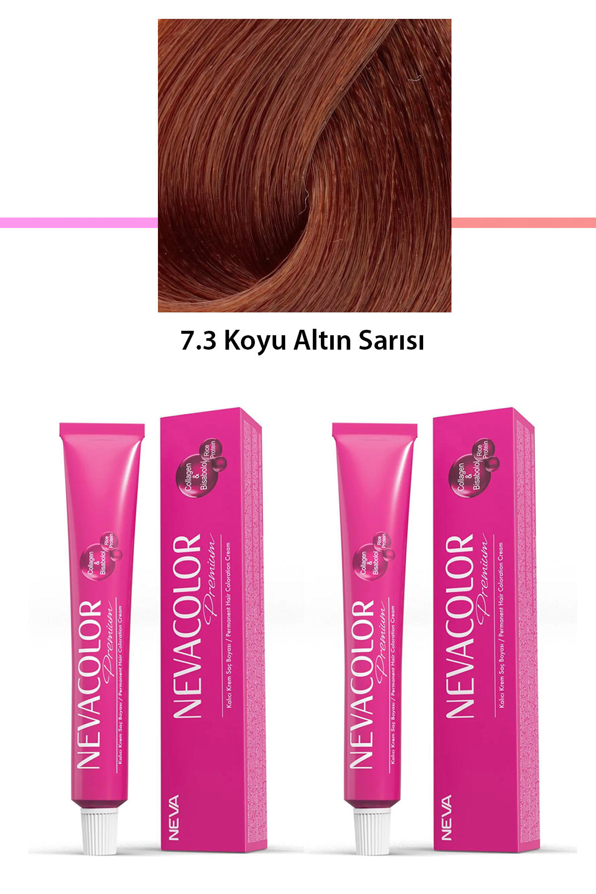 Nevacolor 7.3 Koyu Altın Sarısı Krem Saç Boyası 50 gr