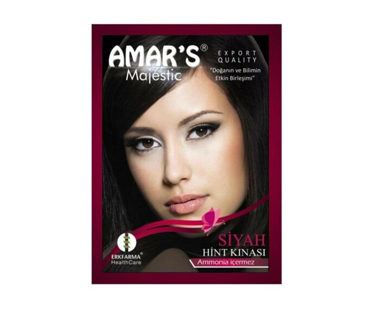 Amars Siyah Amonyaksız Toz Saç Boyası 10 gr