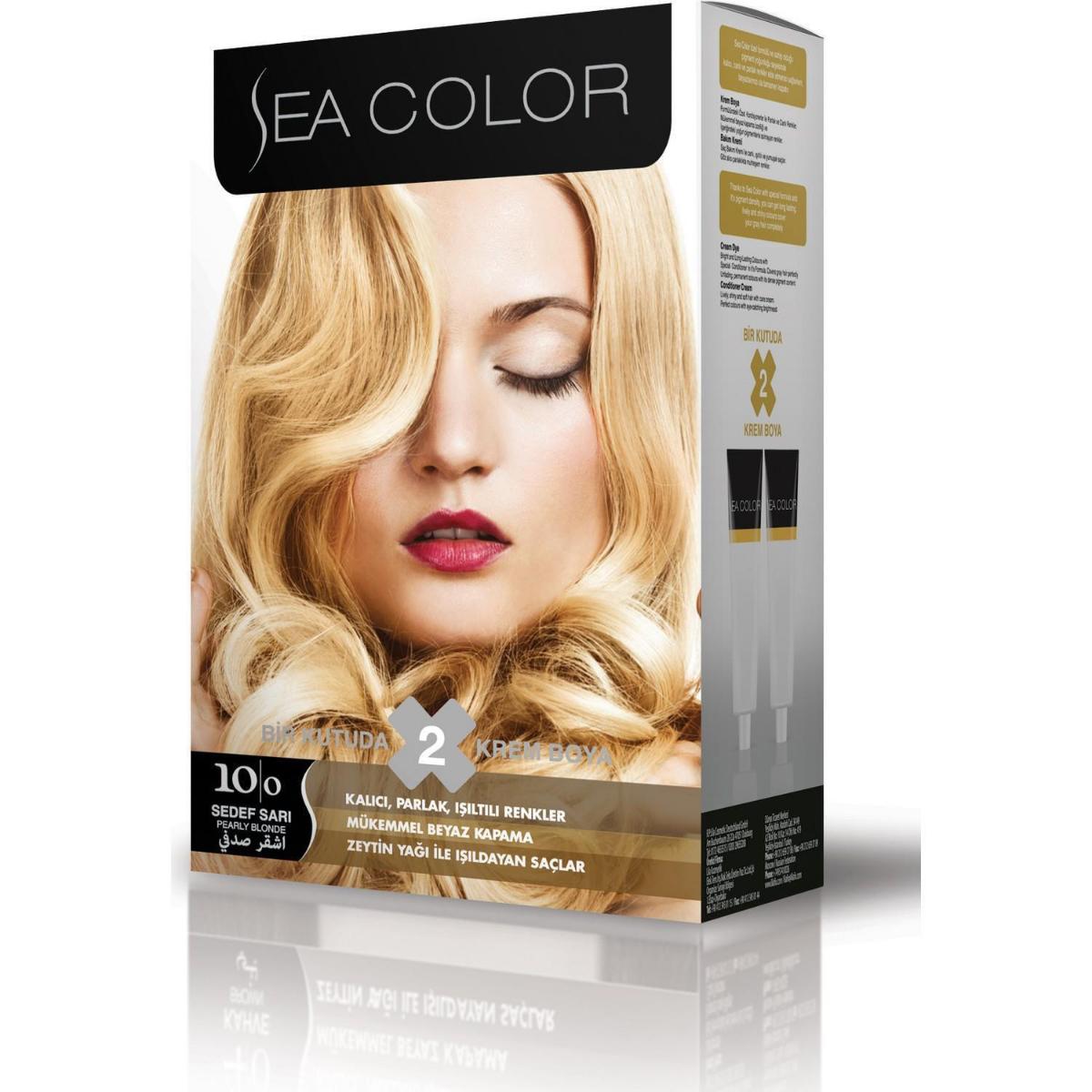 Sea Color 10.0 Sedef Sarısı Krem Saç Boyası