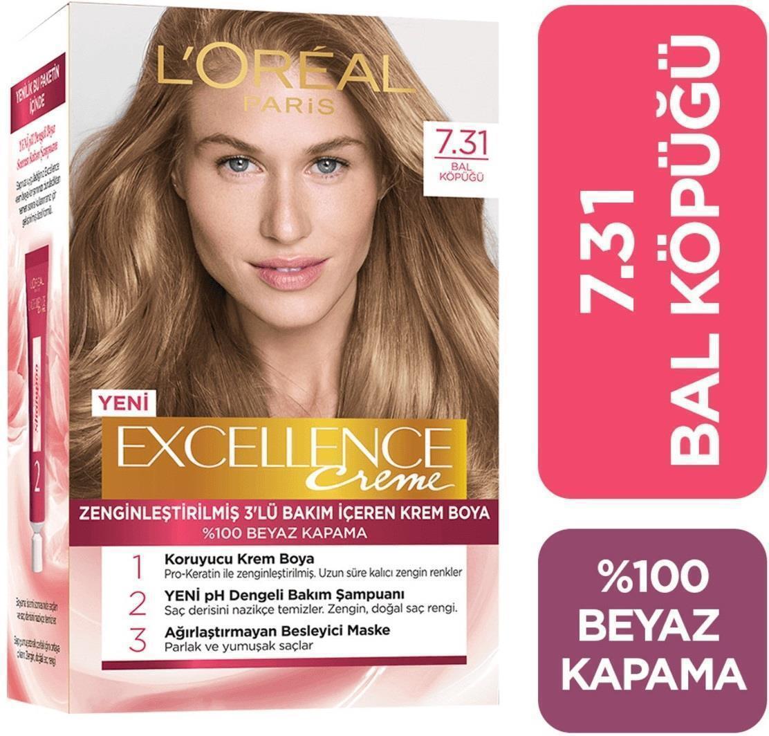 L'Oréal Paris 7.31 Bal Köpüğü Krem Saç Boyası 48 ml