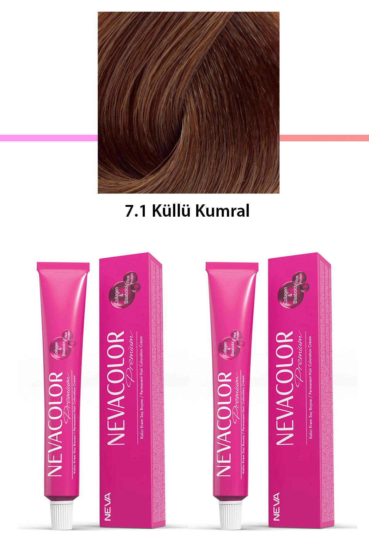 Nevacolor 7.1 Küllü Kumral Organik Krem Saç Boyası 50 gr