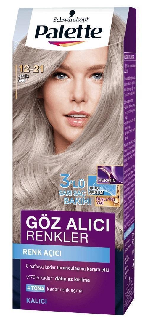 Palette 12.21 Gümüş Sarı Krem Saç Boyası 50 ml