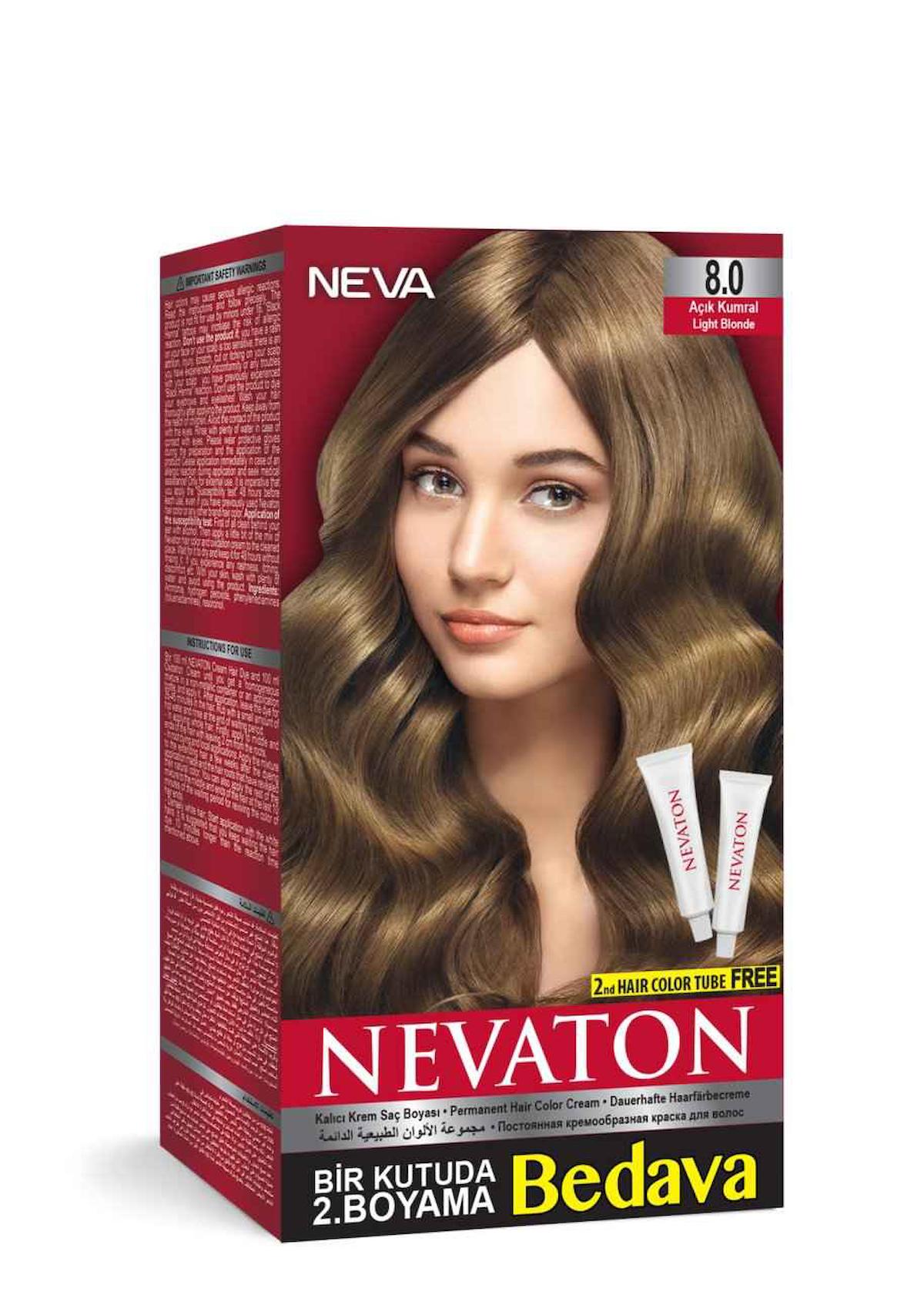 Neva 8.0 Açık Kumral Organik Krem Saç Boyası 50 gr