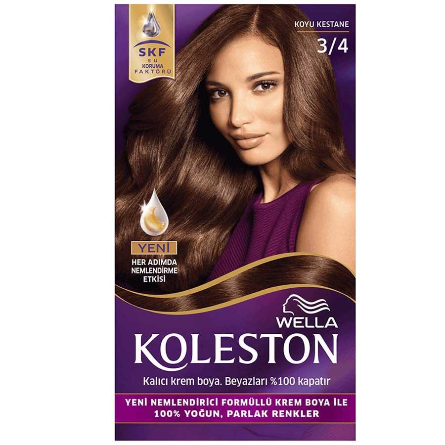 Wella Koleston 3.4 Koyu Kestane Krem Saç Boyası 50 ml