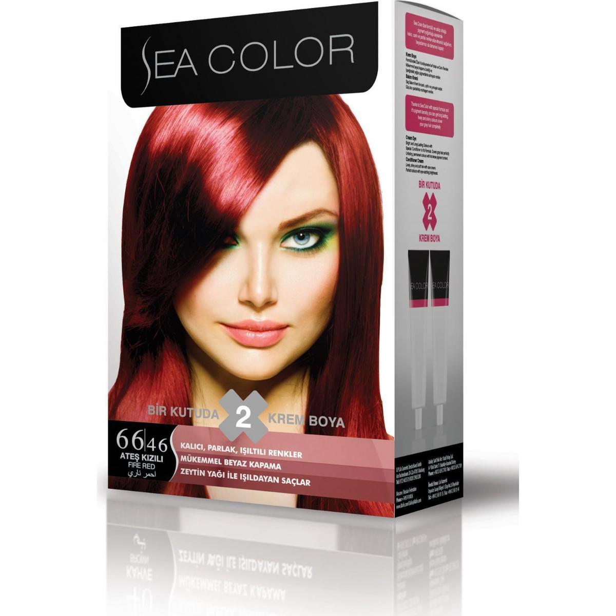 Sea Color 66.46 Ateş Kızılı Krem Saç Boyası