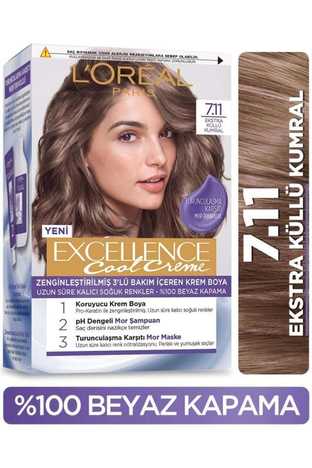 L'Oreal Professionnel 7.11 Ekstra Küllü Kumral Amonyaksız Krem Saç Boyası