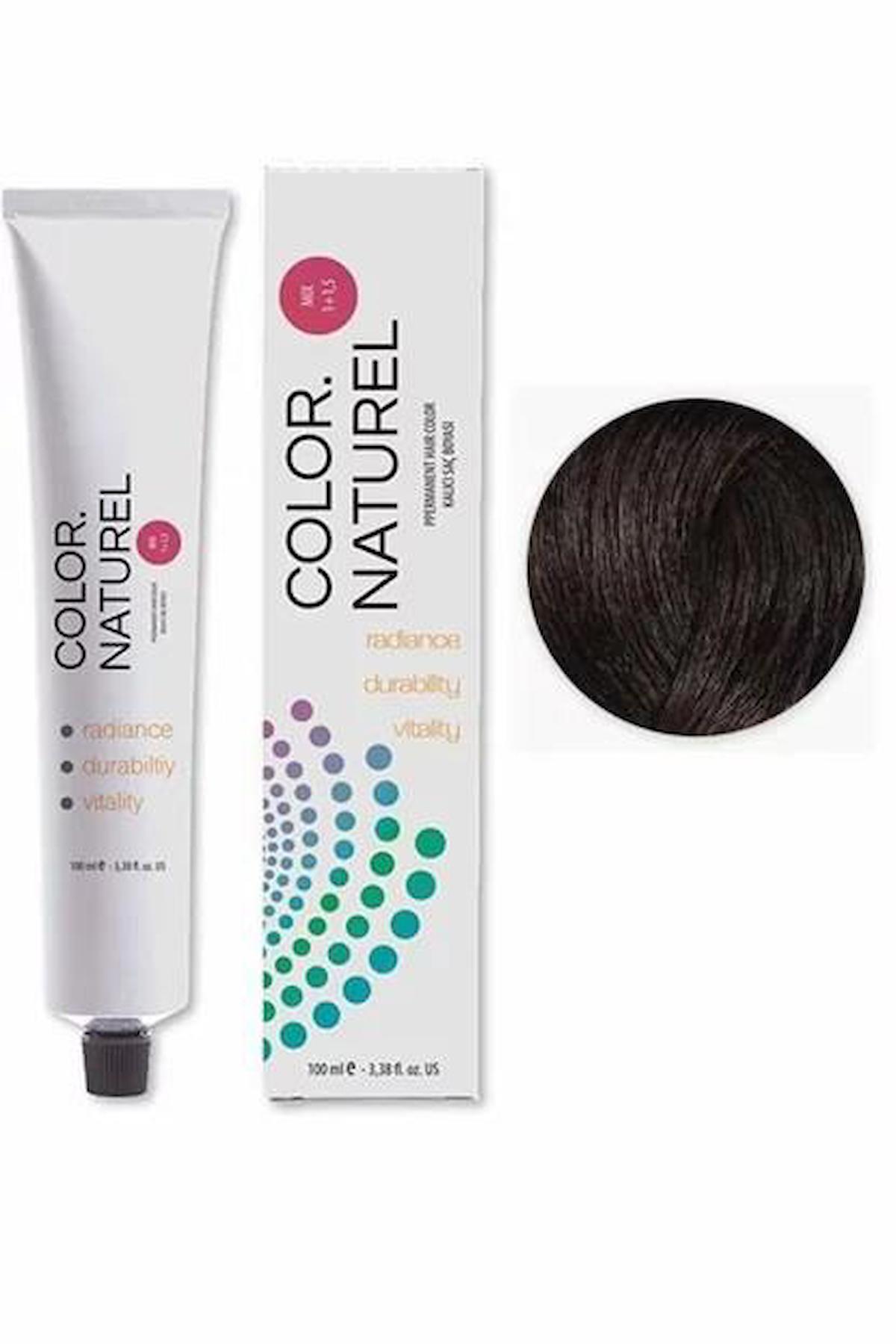 Color Naturel 4.0 Koyu Kahve Krem Saç Boyası 100 ml