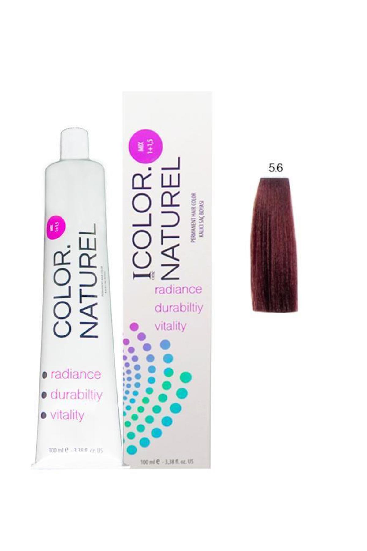 Color Naturel 5.6 Koyu Kızıl Krem Saç Boyası 100 ml