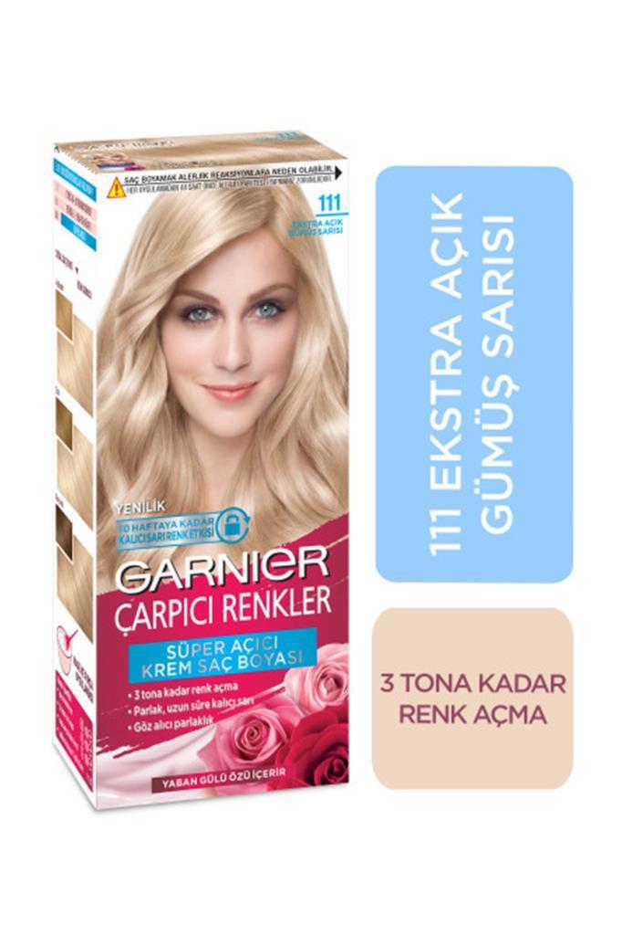 Garnier 111 Ekstra Açık Gümüş Sarısı Krem Saç Boyası 112 ml