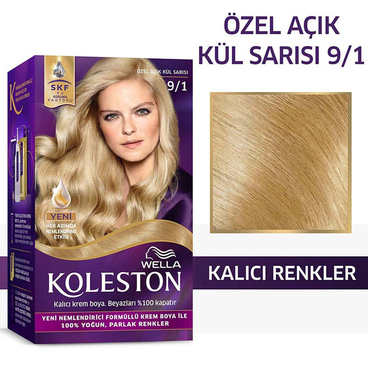 Wella Koleston 9.1 Özel Açık Kül Sarısı Krem Saç Boyası 50 ml