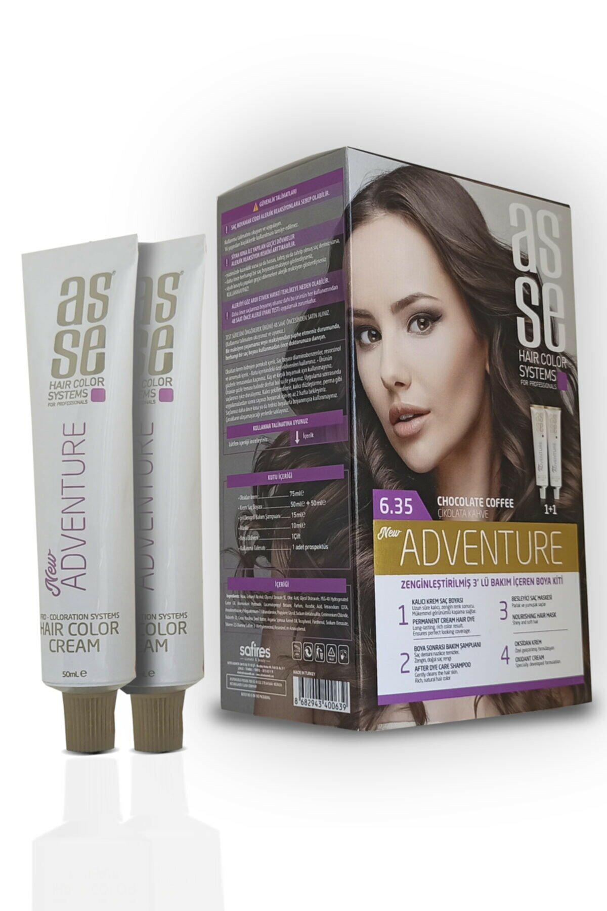 Asse 6.35 Çikolata Kahve Krem Saç Boyası 2x50 ml