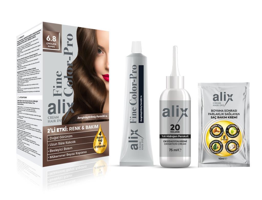 Alix Avien 6.8 Çikolata Kahve Krem Saç Boyası 50 ml