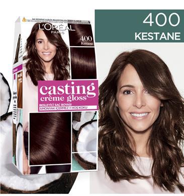 L'Oréal Paris 400 Kestane Amonyaksız Krem Saç Boyası 48 ml
