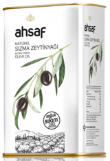 Ahsaf Natürel Polifenolsüz Soğuk Sıkım Erken Hasat Teneke Sızma Zeytinyağı 1 lt