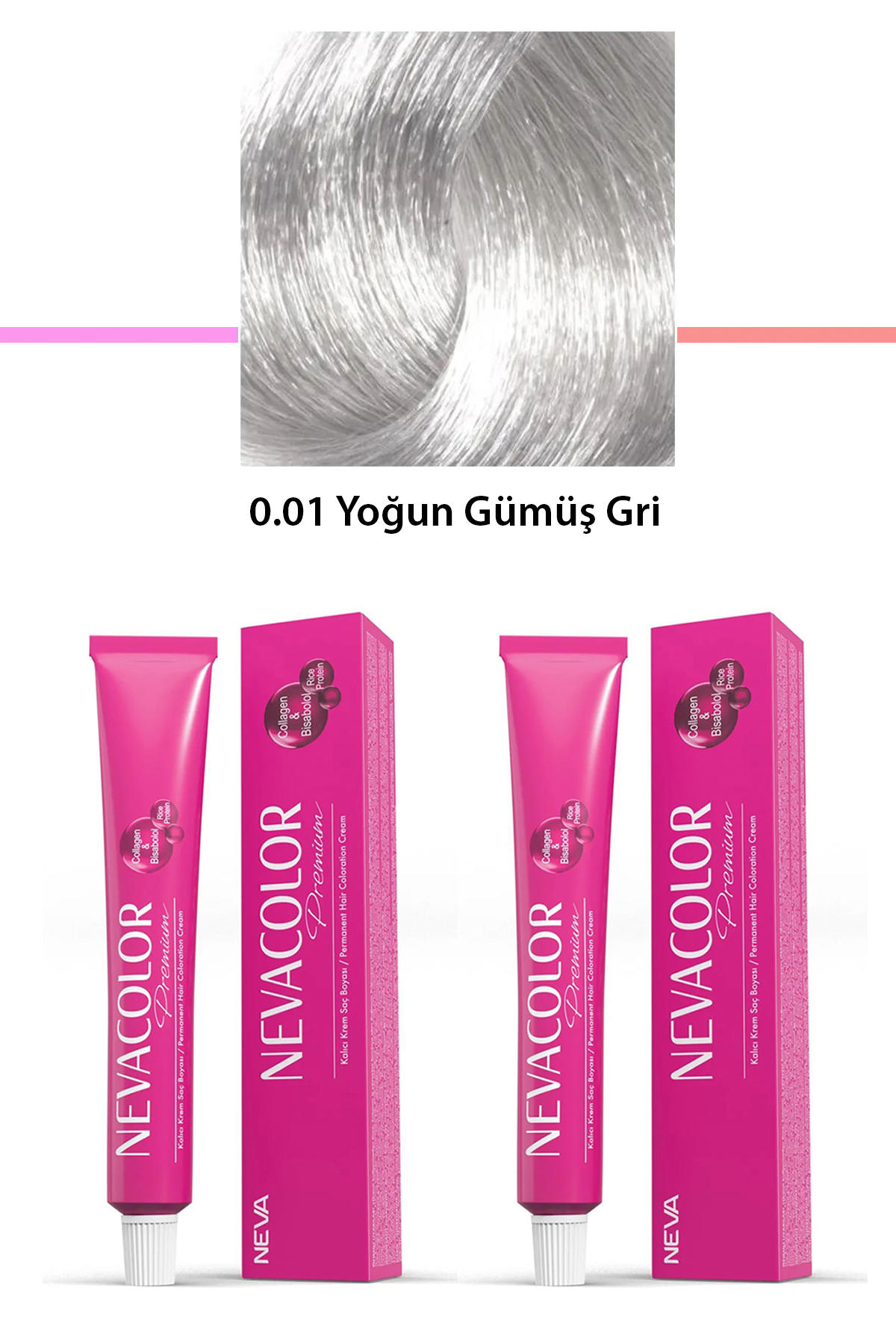 Nevacolor 0.01 Yoğun Gümüş gri Krem Saç Boyası 50 gr