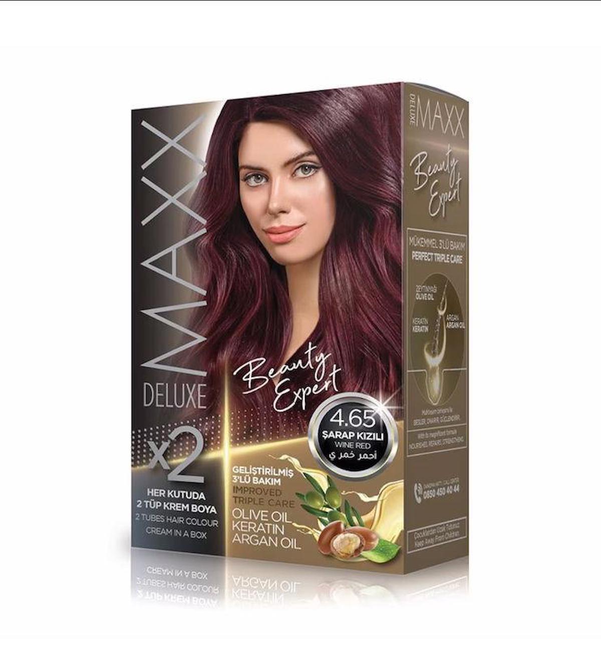 Maxx Deluxe 4.65 Şarap Kızıl Krem Saç Boyası