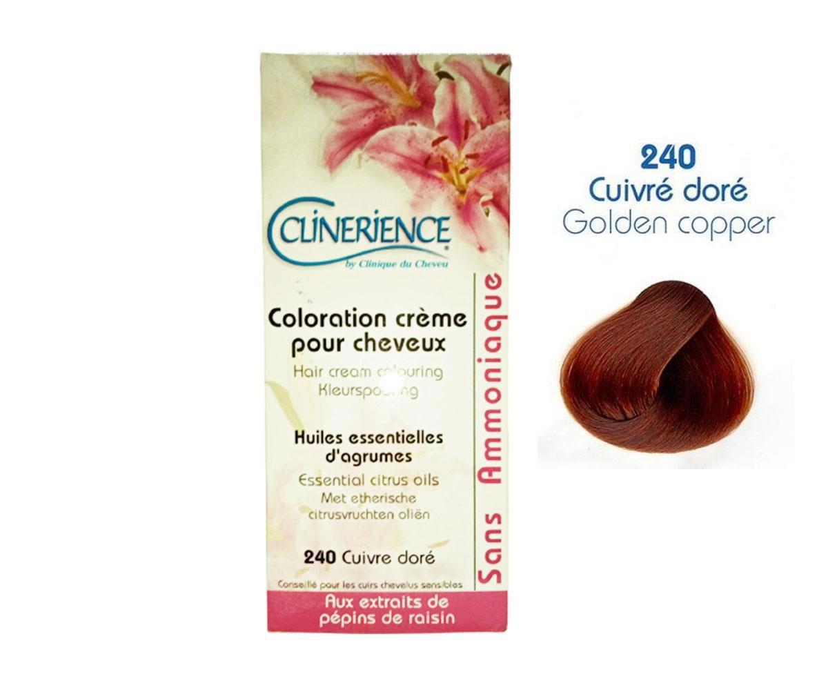 Clinerience 240 Altın Bakır Amonyaksız Krem Saç Boyası 40 ml