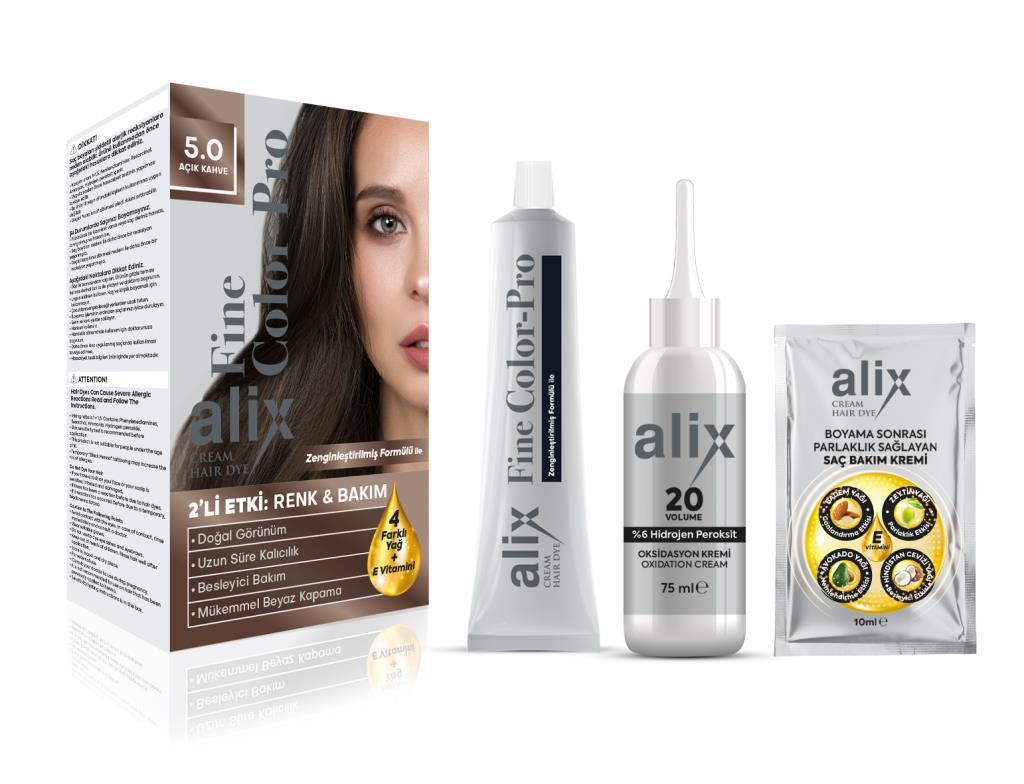 Alix Avien 5.0 Açık Kahve Krem Saç Boyası 50 ml
