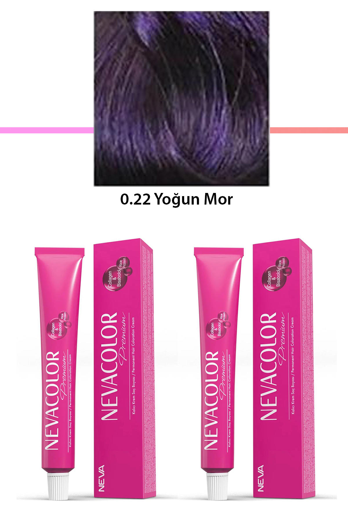 Nevacolor 0.22 Yoğun Mor Organik Krem Saç Boyası 50 gr