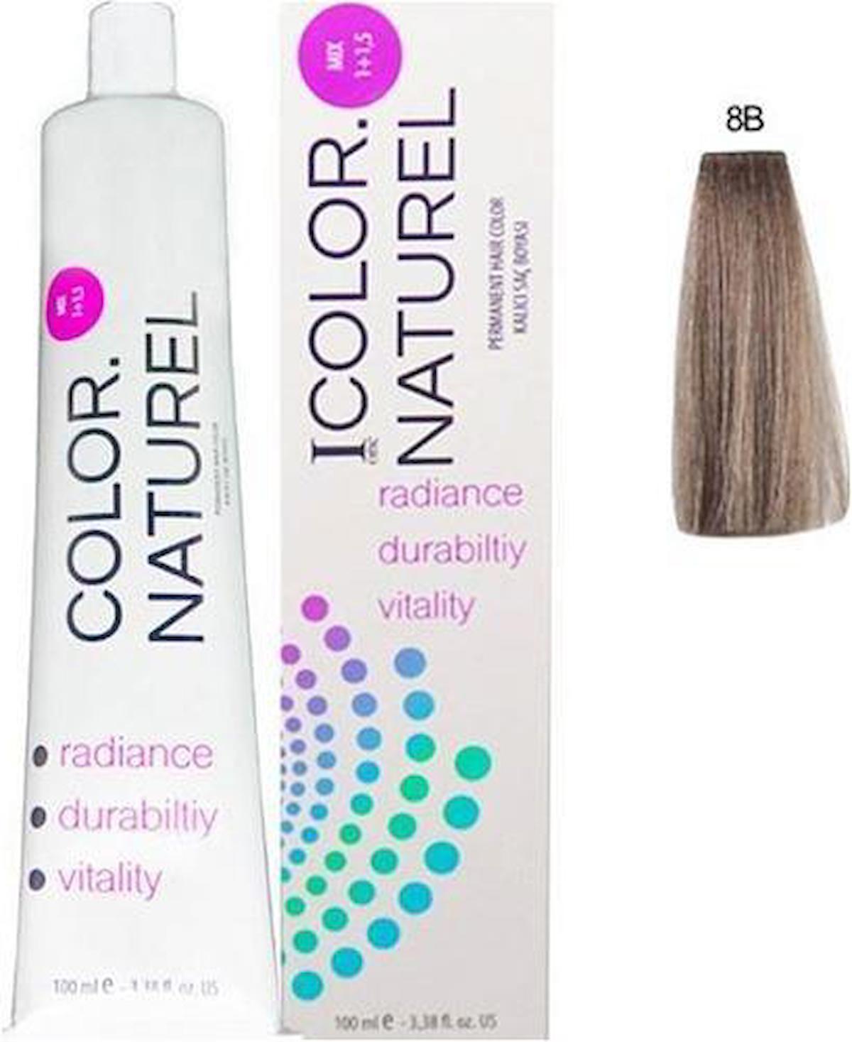 Color Naturel 8B Orta Bej Krem Saç Boyası 100 ml