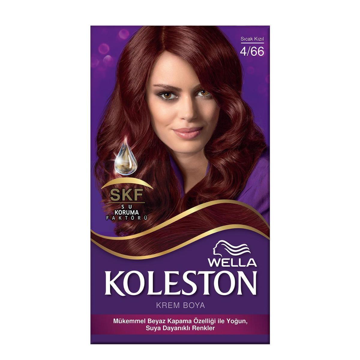 Wella Koleston 4.66 Sıcak Kızıl Krem Saç Boyası 50 ml