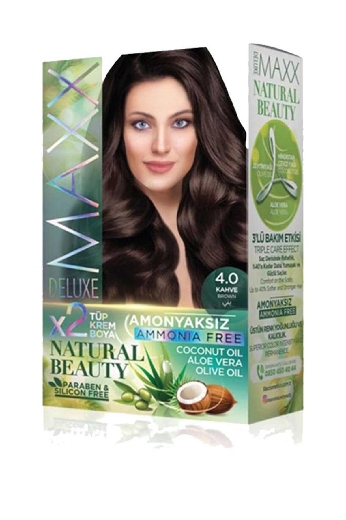 Maxx Deluxe 4.0 Kahve Amonyaksız Krem Saç Boyası