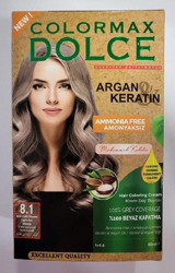 Colormax 8.1 Açık Küllü Kumral Amonyaksız Krem Saç Boyası 60 ml