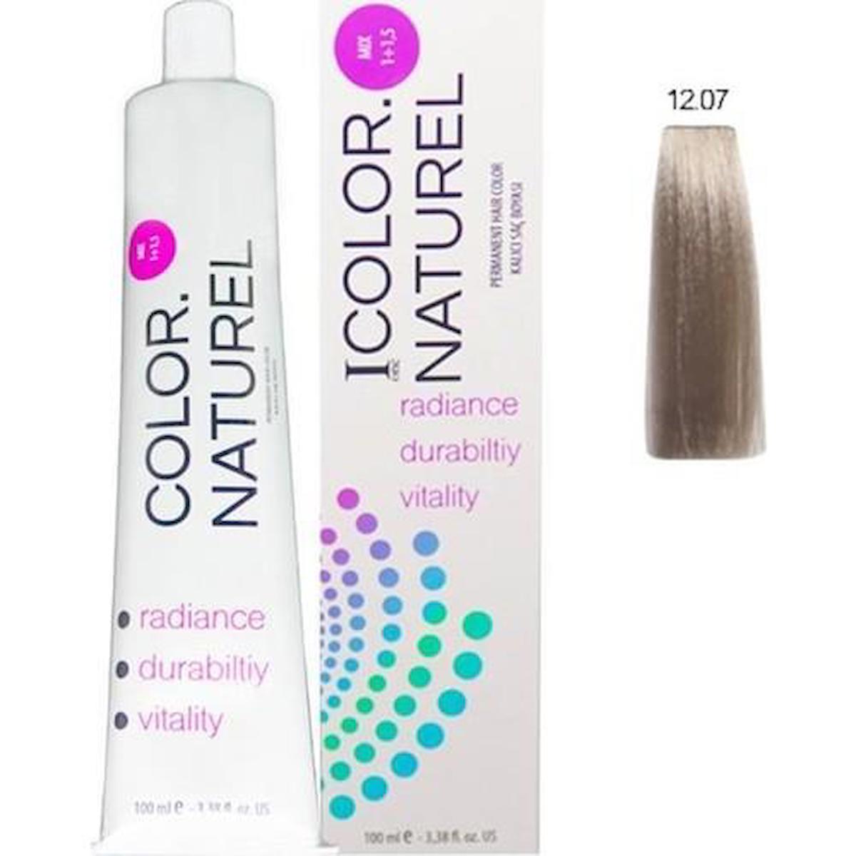 Color Naturel 12.07 İrize Platin Krem Saç Boyası 100 ml