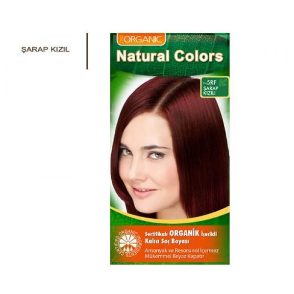 Organic Natural Colors 5RF Şarap Kızılı Organik Krem Saç Boyası