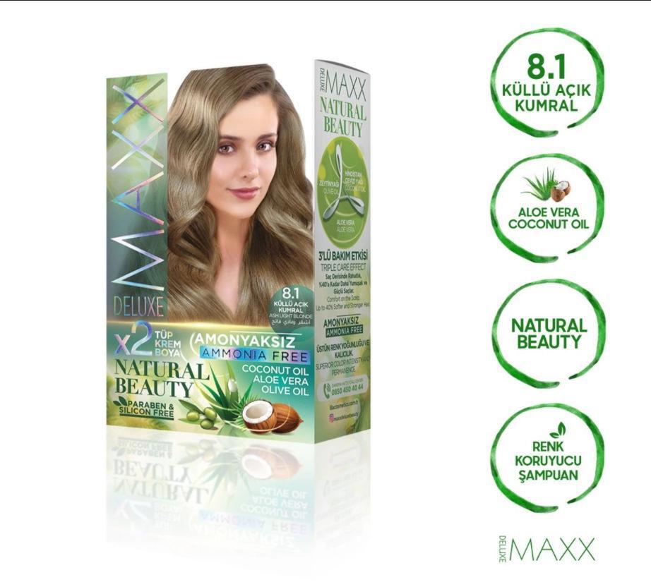 Maxx 8.1 Küllü Açık Kumral Amonyaksız Krem Saç Boyası