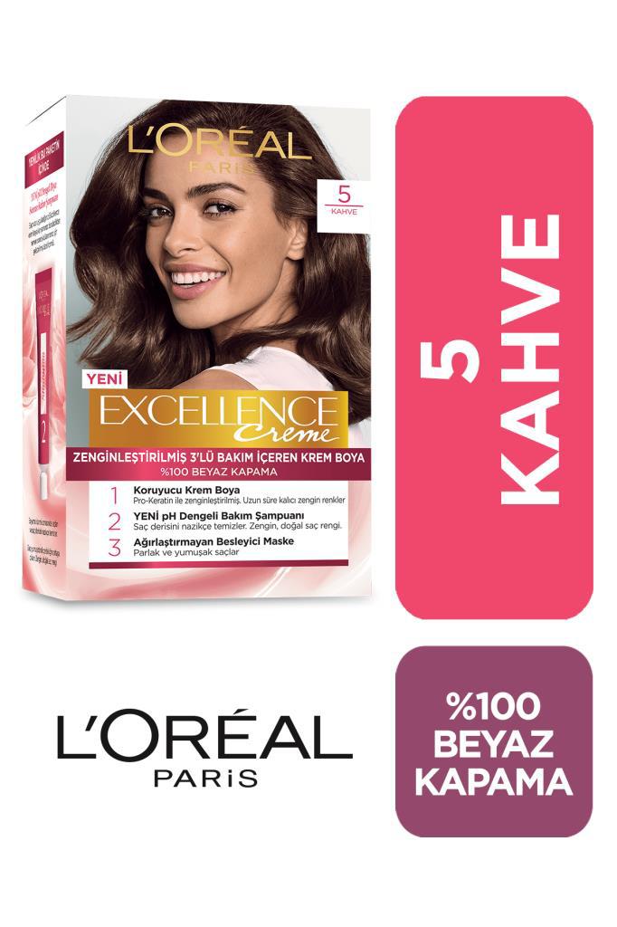 L'Oréal Paris 5.0 Kahve Amonyaksız Krem Saç Boyası 60 ml