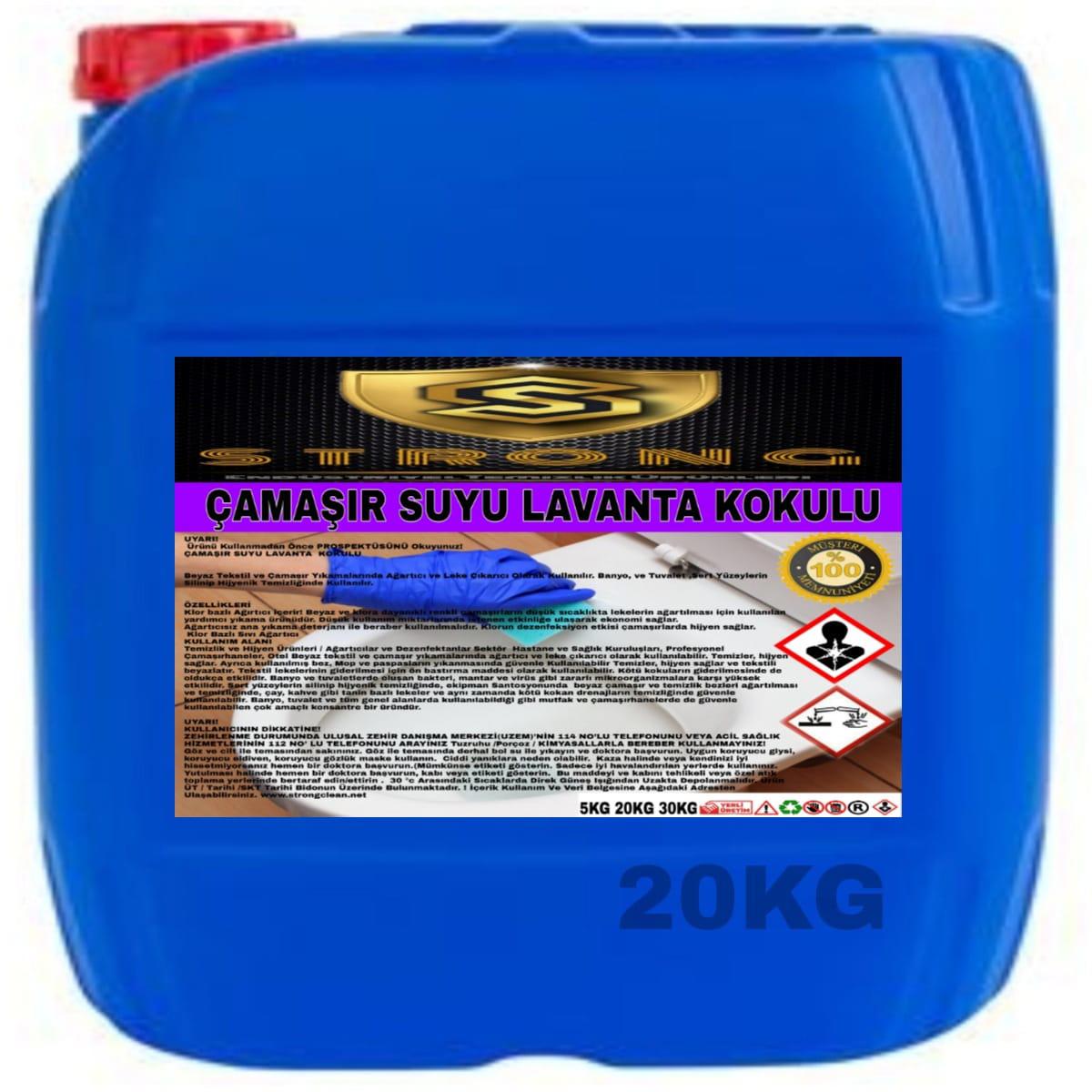 Strong Lavanta Kokulu Beyazlar İçin Sıvı Çamaşır Suyu 20 kg