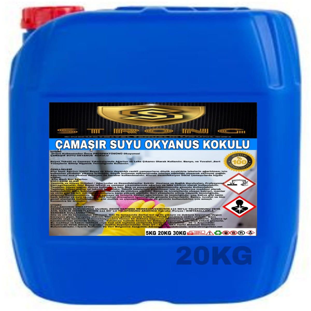 Strong Okyanus Kokulu Sıvı Çamaşır Suyu 20 kg