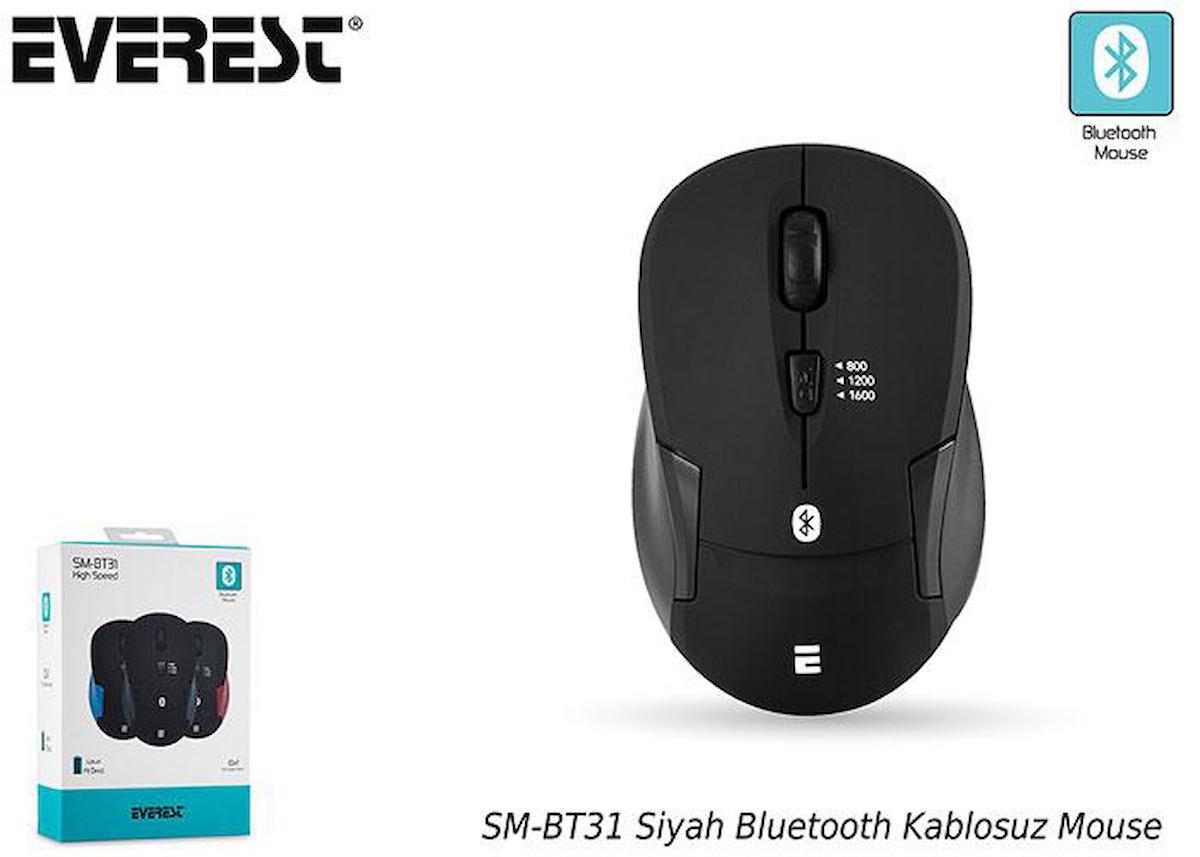Everest SM-Bt31 Kablosuz Siyah Optik Mouse