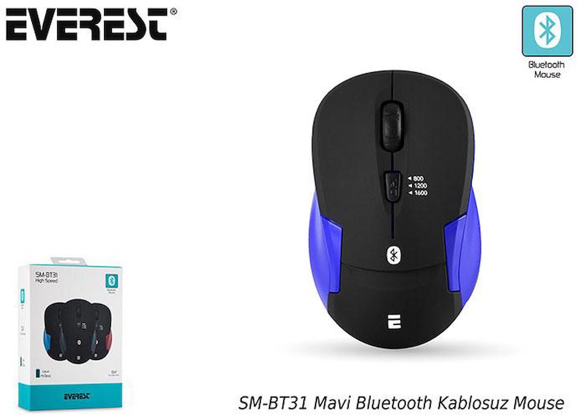 Everest SM-Bt31 Kablosuz Mavi Optik Mouse