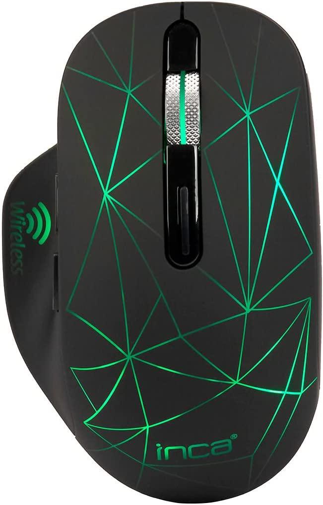 Inca IWM-051T Sessiz Makrolu Kablosuz Siyah Optik Mouse
