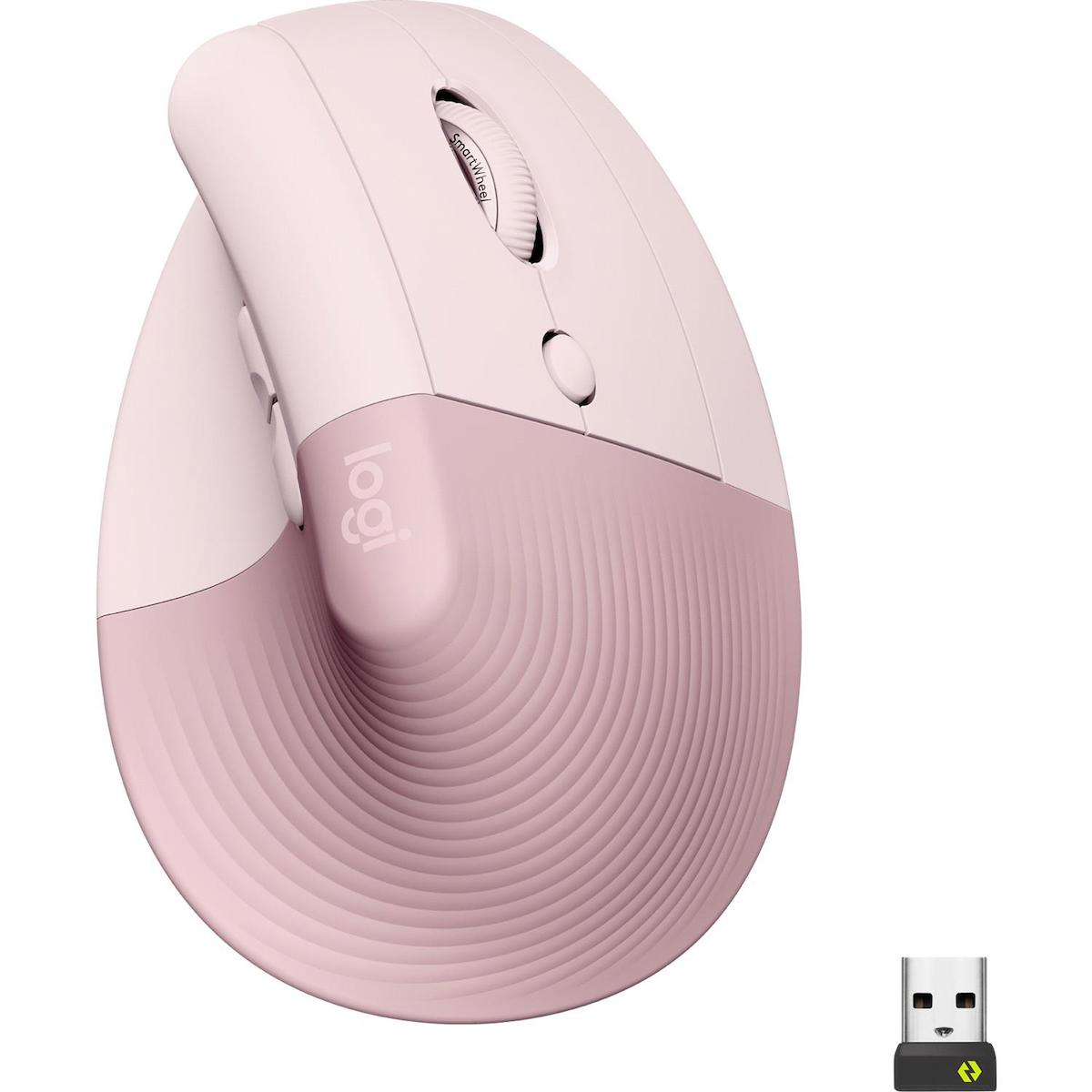 Logitech Sessiz Ergonomik Dikey Makrolu Kablosuz Pembe Mouse