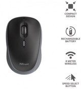 Trust 24077 Ergonomik Kablosuz Siyah Optik Mouse