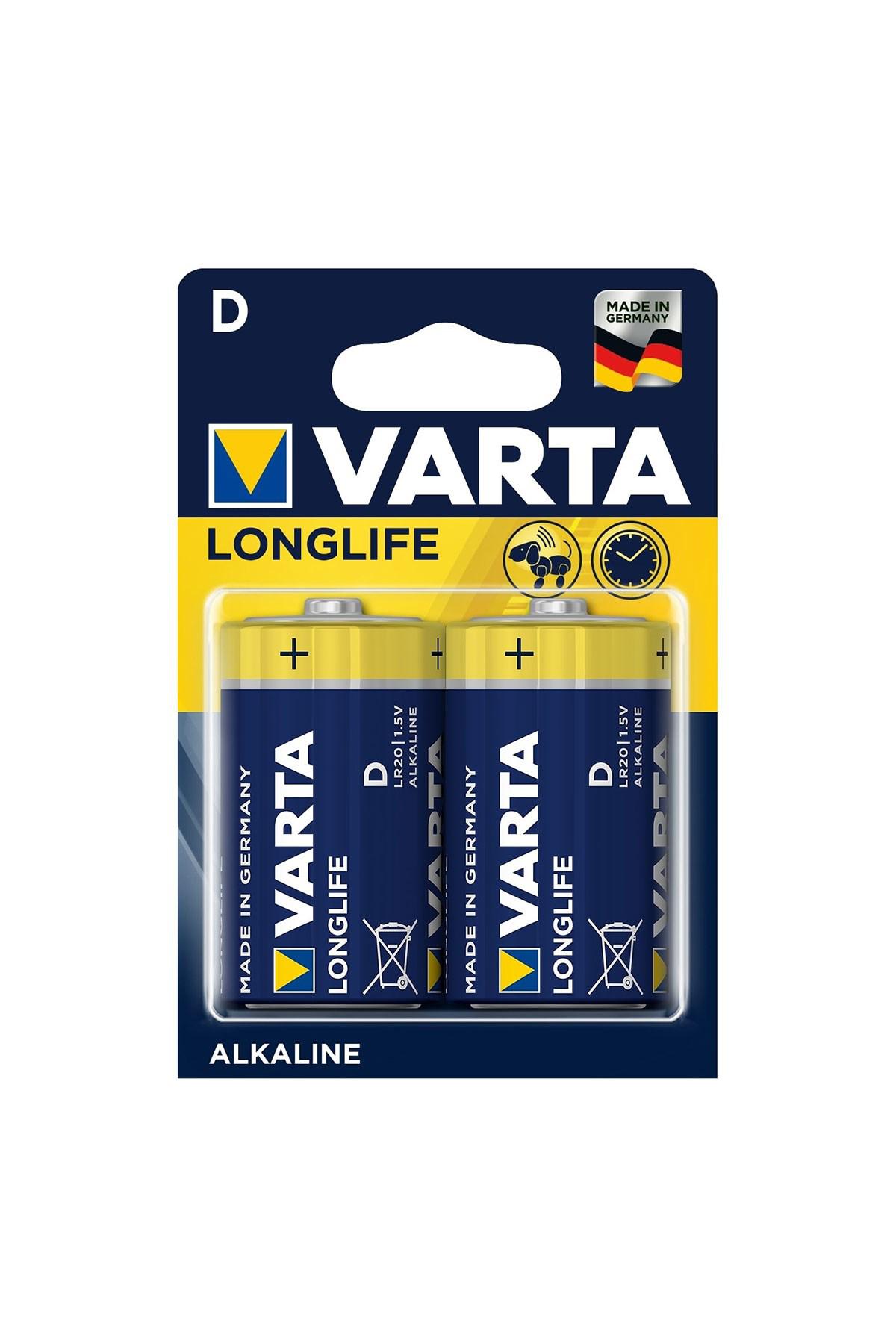Varta LR20 1.5 V Alkalin D / Büyük Pil 2'li